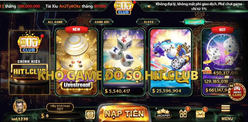 Kho game đồ sộ HitClub